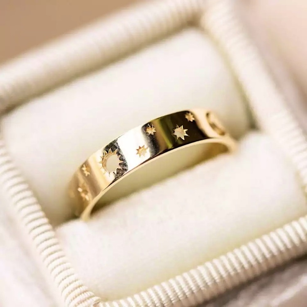 “My Moon, Sun & Stars” Sky Boho/Indie Band Ring